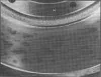 Martensite spotted brake drum.